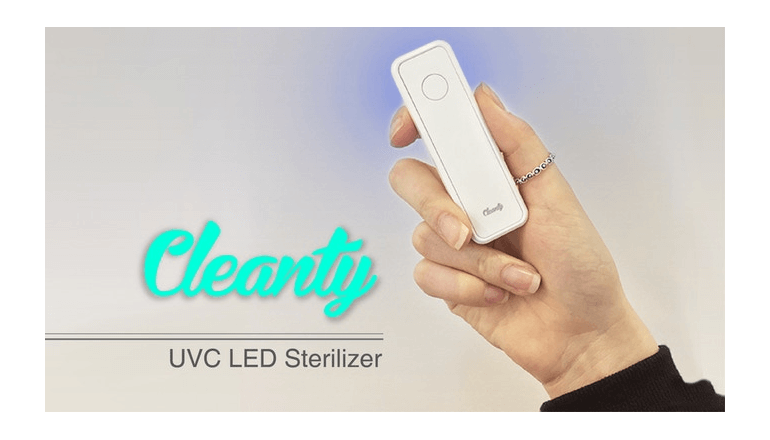 世界最小の消毒器「Cleanty」UVCとLEDで強力殺菌