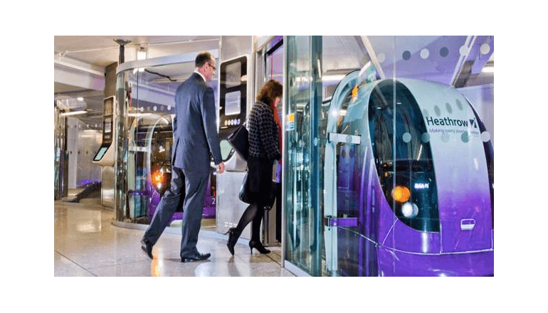 ロンドン・ヒースロー空港で運用されている個人用高速輸送システム「Pod」 ロンドン・ヒースロー空港で運用されている個人用高速輸送システム「Pod」