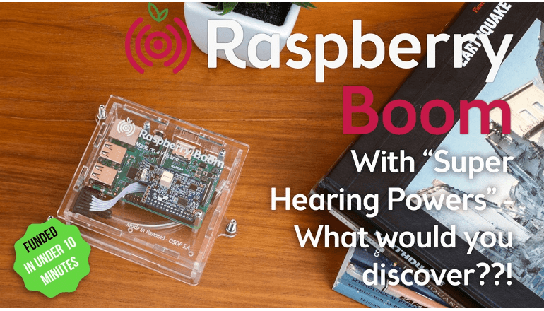 超低周波音と大気の変化を検知できる基盤「Raspberry Boom」