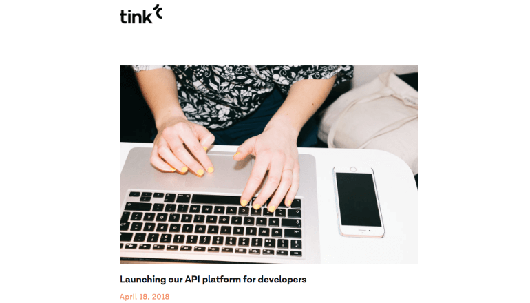スウェーデンのフィンテック企業『Tink』が開発者向けAPIプラットフォームを発表