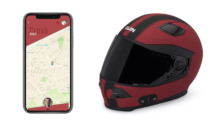 スマートテクノロジーでバイクヘルメットをハイテク機器に「Quin Helmets」