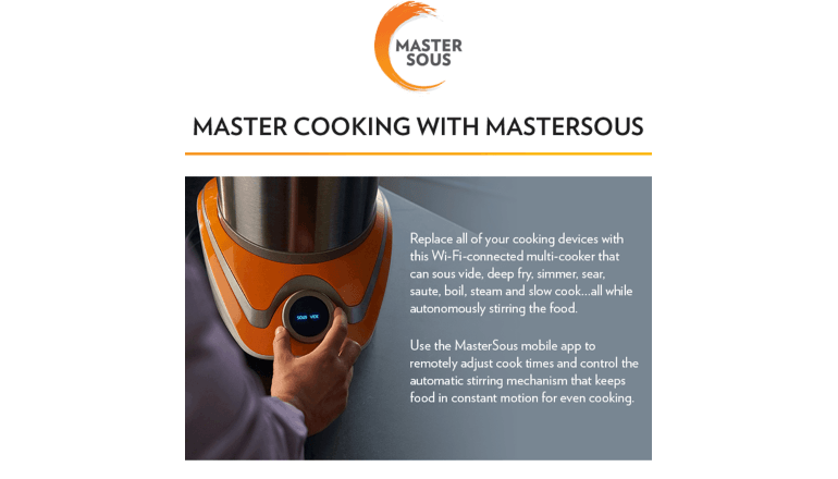 8つの機能が一つになった次世代スマート調理器「Mastersous」