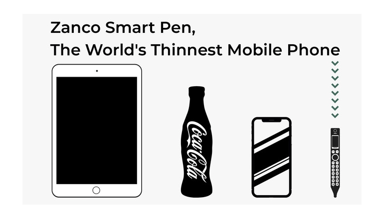 世界で最も細いスマートフォン「Zanco Smart-Pen」