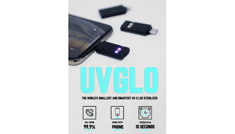 世界最小のUV殺菌デバイス「UVGLO」