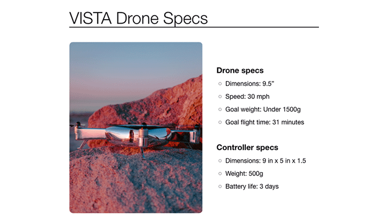 360度カメラ搭載の家庭用小型ドローン「VISTA Drone」
