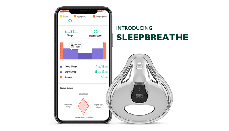 睡眠時の呼吸をモニタリングしてより良い睡眠を実現「Sleepbreathe」