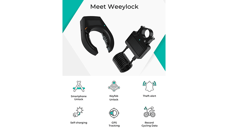 スマートで軽量な防犯機能と便利なソーラーチャージが魅力のバイクロック「WeeyLock」