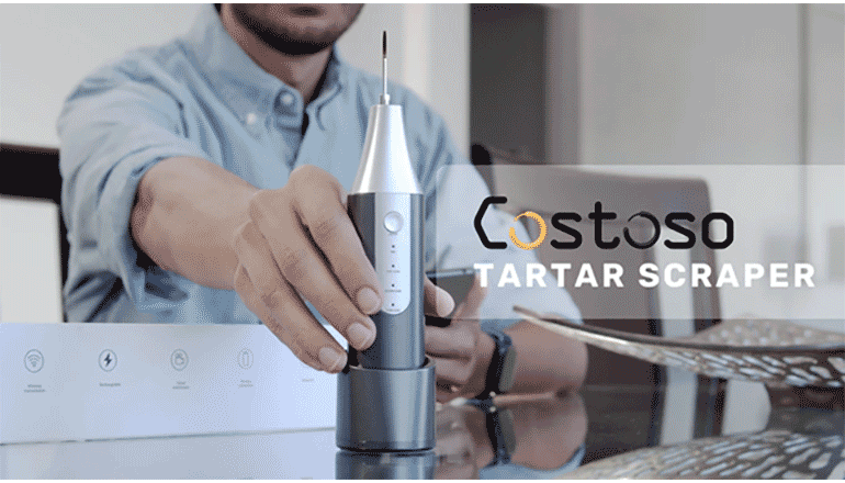 スマートな歯石除去と差し込むだけの充電が可能な洗浄機「Costoso Visible Tartar Scraper」