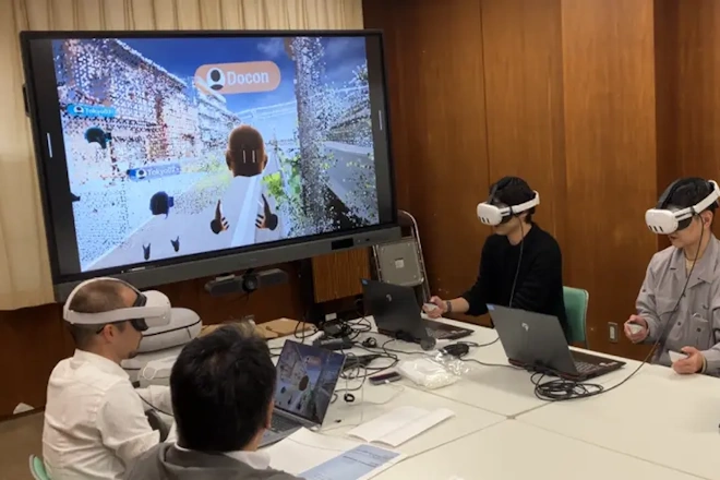 護岸上道路の設計を3DデータとVRの仕組みにて合意形成＆効率化